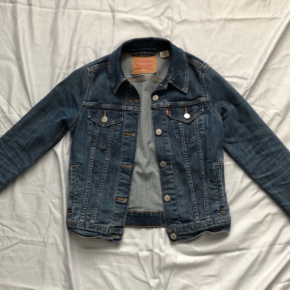 classic xs levi’s denim trucker jean jacket - Picture 2 of 8